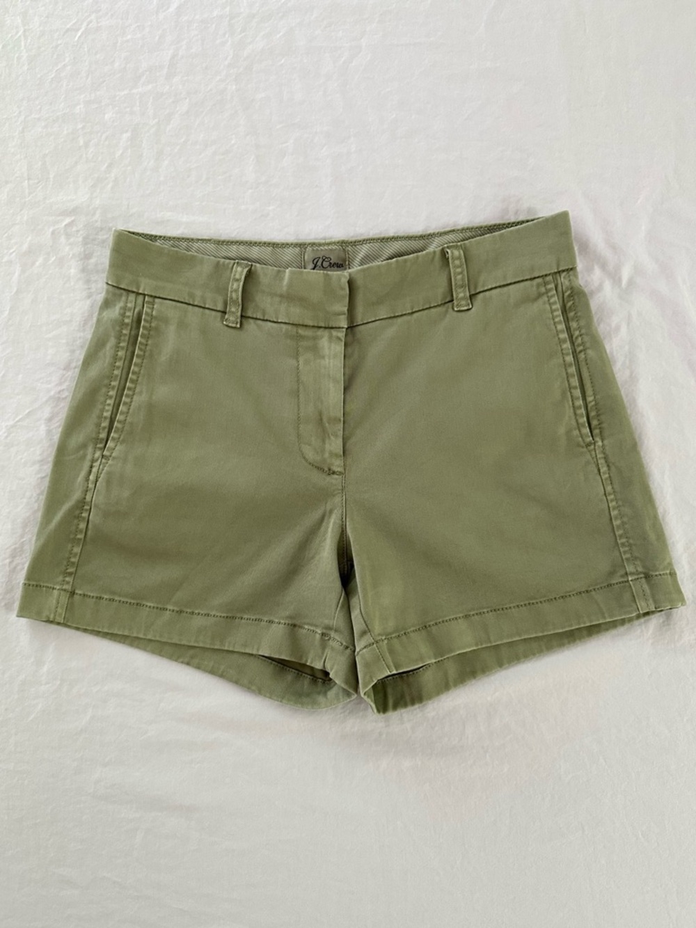 J.Crew Olive Green Chino Shorts Size 0 4” Inseam Women’s Classic